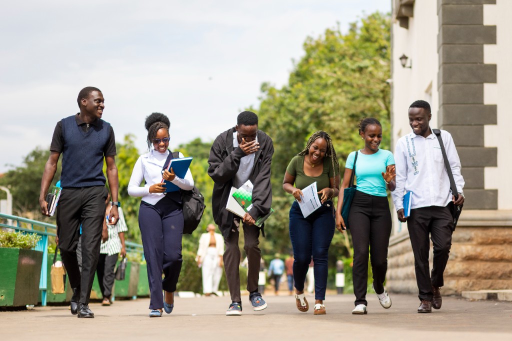 Students on campus